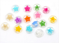 50 Botones de estrella - Acrílicos - 14x14mm 