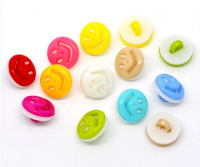 50 botones carita feliz - acrílico - 13x13mm