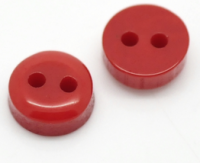100 Botones pequeños rojos - 6mm
