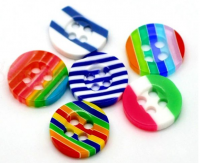 50 Botones multicolor - Resina - 13 mm