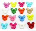 50 Botones forma mickey mouse - 15x13mm