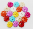 50 Botones Flor - Resina - 13x13 mm