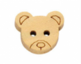 50 Botones de madera forma de oso - 13 x 11mm