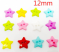 100 Botones forma de estrella - 12mm